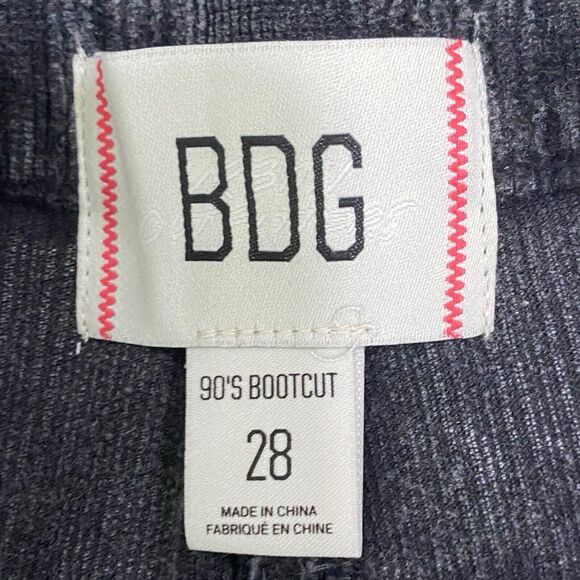 BDG 90s Corduroy Mid-Rise Bootcut Black Pants Womens Size 28 Retro Grunge Boho - Picture 6 of 13